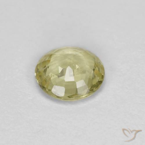 Zaffiro Giallo medio-chiaro naturale da 0.37 ct, Rotondo, VS