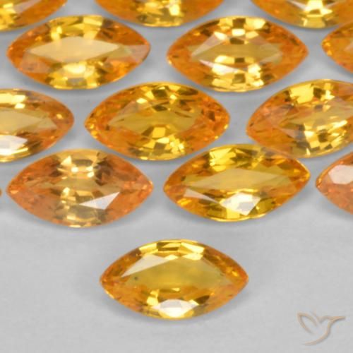 Zaffiro Oro naturale da 0.19 ct, Taglio marquise, VS