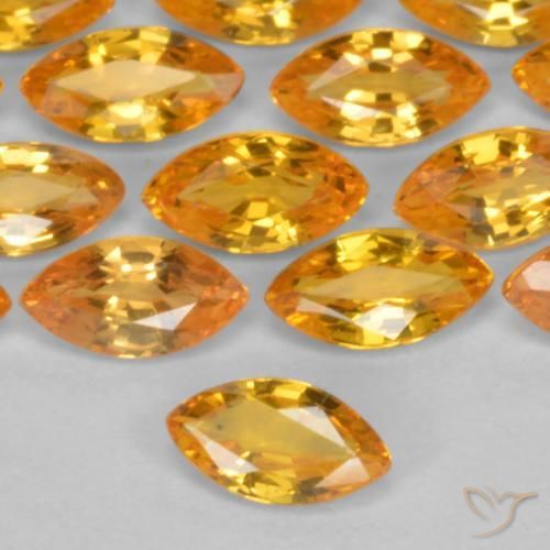 Zaffiro Oro naturale da 0.19 ct, Taglio marquise, VS