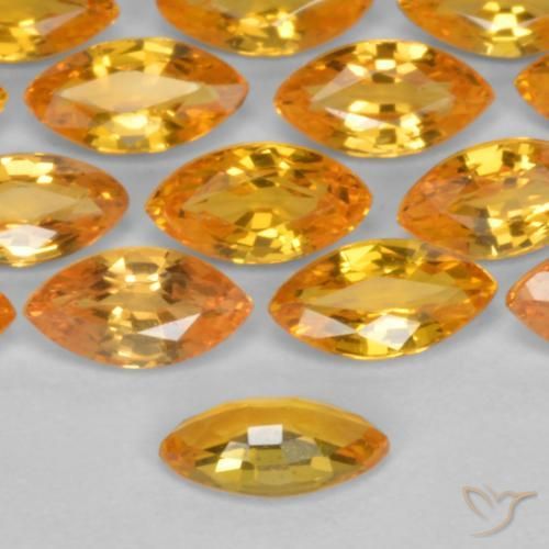 Zaffiro Oro naturale da 0.19 ct, Taglio marquise, VS