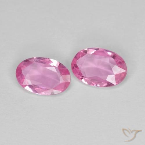 Gemme di Zaffiro Rosa intenso naturale da 0.78 ct, Ovale, VS