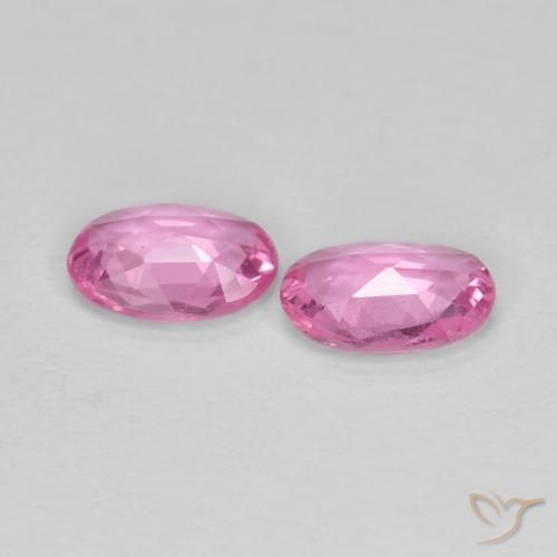Gemme di Zaffiro Rosa intenso naturale da 0.83 ct, Ovale, VS