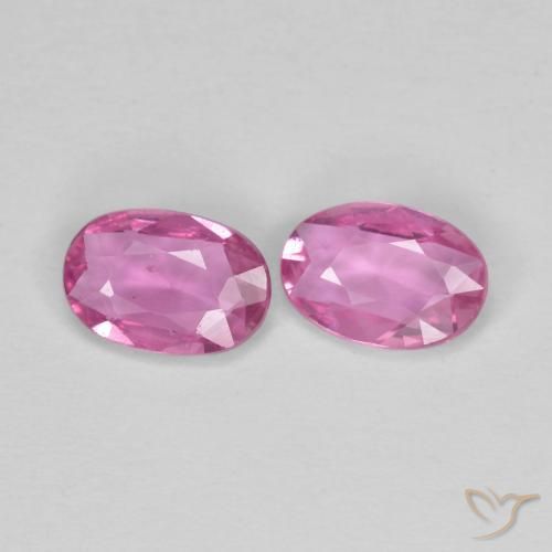 Gemme di Zaffiro Rosa porpora reale naturale da 0.98 ct, Ovale, VVS-VS