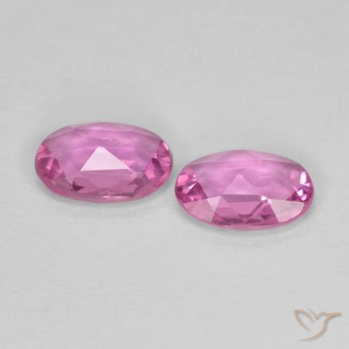 Gemme di Zaffiro Rosa porpora reale naturale da 0.98 ct, Ovale, VVS-VS