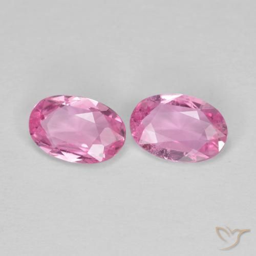 Gemme di Zaffiro Rosa intenso naturale da 0.87 ct, Ovale, VS