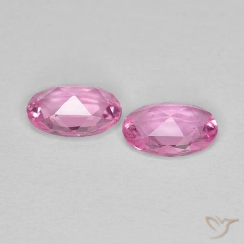 Gemme di Zaffiro Rosa intenso naturale da 0.87 ct, Ovale, VS