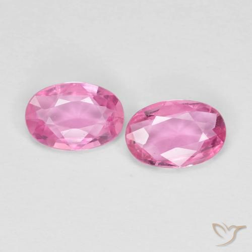 Gemme di Zaffiro Rosa intenso naturale da 0.88 ct, Ovale, VS