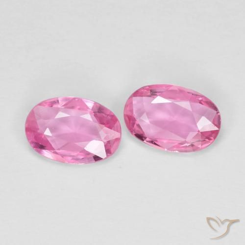 Gemme di Zaffiro Rosa intenso naturale da 0.88 ct, Ovale, VS