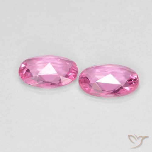 Gemme di Zaffiro Rosa intenso naturale da 0.88 ct, Ovale, VS