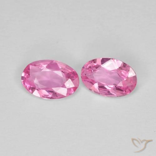 Gemme di Zaffiro Rosa medio naturale da 0.68 ct, Ovale, VVS-VS