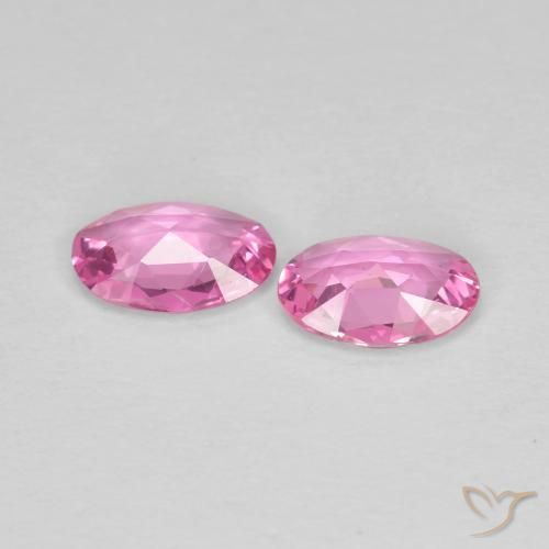 Gemme di Zaffiro Rosa medio naturale da 0.68 ct, Ovale, VVS-VS