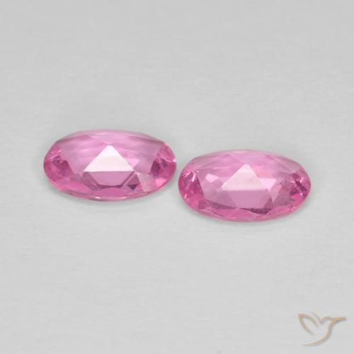 Gemme di Zaffiro Rosa porpora reale naturale da 0.73 ct, Ovale, VS