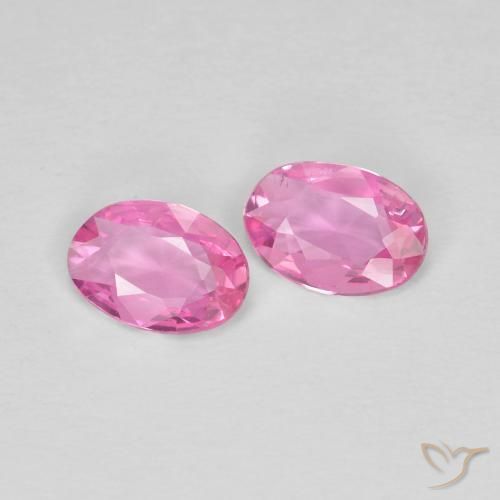 Gemme di Zaffiro Rosa medio naturale da 0.68 ct, Ovale, VS