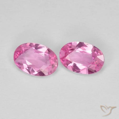 Gemme di Zaffiro Rosa intenso naturale da 0.85 ct, Ovale, VS
