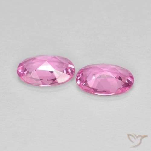 Gemme di Zaffiro Rosa intenso naturale da 0.85 ct, Ovale, VS