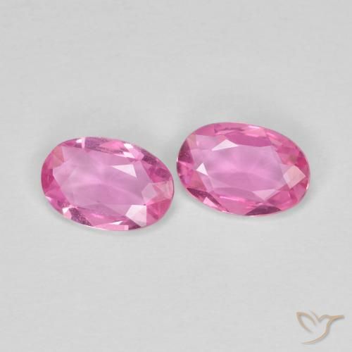 Gemme di Zaffiro Rosa medio naturale da 0.77 ct, Ovale, VVS-VS