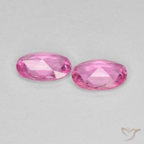 Gemme di Zaffiro Rosa medio naturale da 0.77 ct, Ovale, VVS-VS