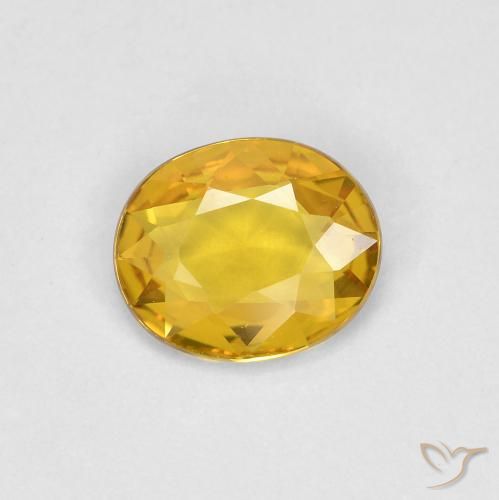 0.55ct Naturale Dorato Zaffiro, Ovale, VVS