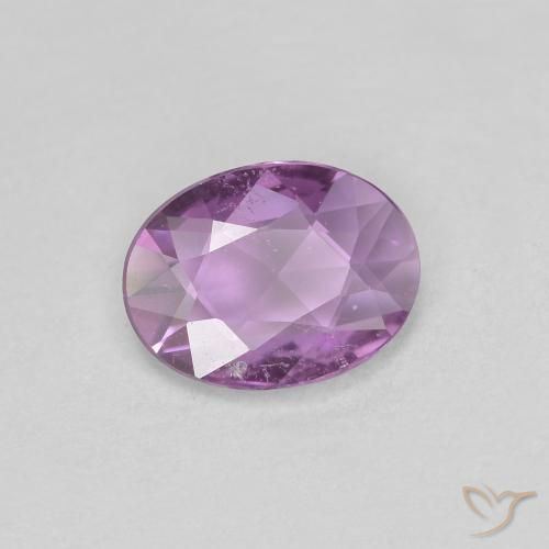 Zaffiro Lilla Viola naturale da 0.65 ct, Ovale, VS