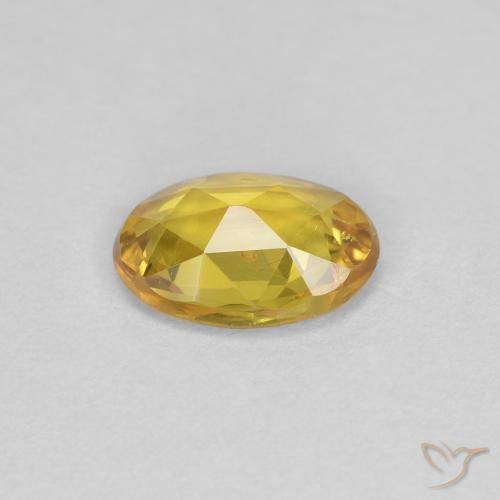 Zaffiro Dorato naturale da 0.71 ct, Ovale, VS