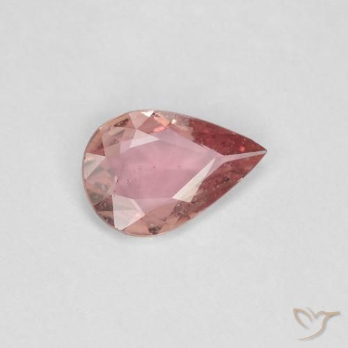 Zaffiro Rosa chiaro naturale da 0.43 ct, Forma a pera, VS