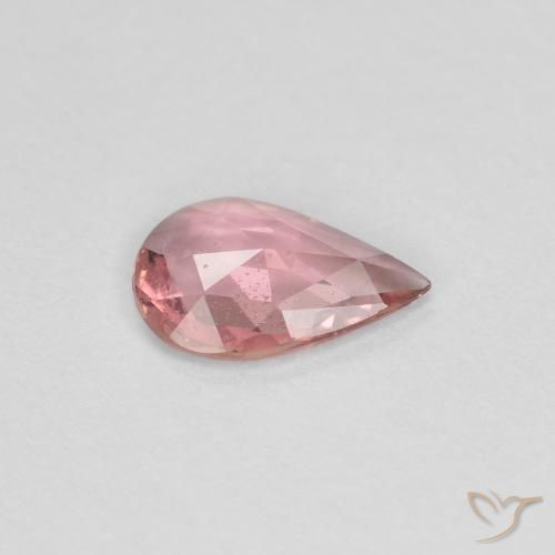 Zaffiro Rosa chiaro naturale da 0.43 ct, Forma a pera, VS