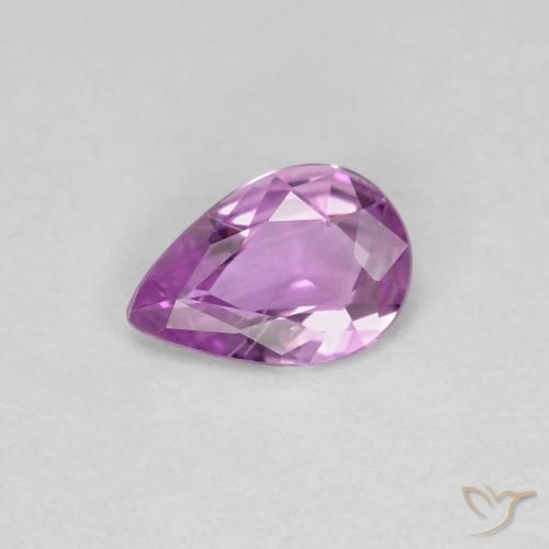 0.48ct Naturale Viola medio Zaffiro, Forma a pera, VS