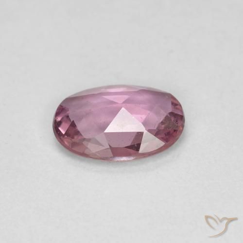 Zaffiro Rosa scuro naturale da 0.65 ct, Ovale, VS