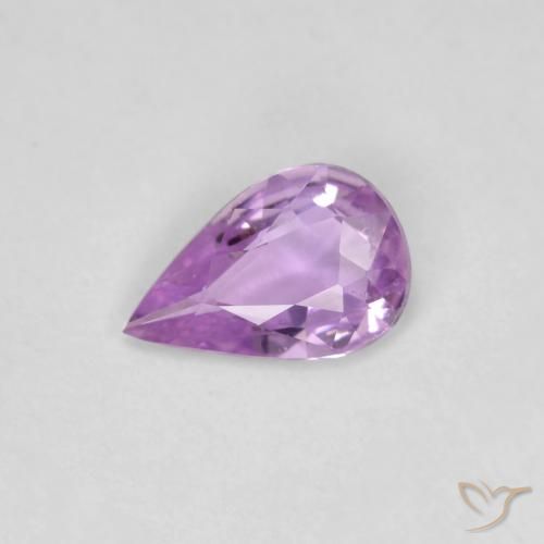 0.50ct Naturale Lilla Zaffiro, Forma a pera, VS