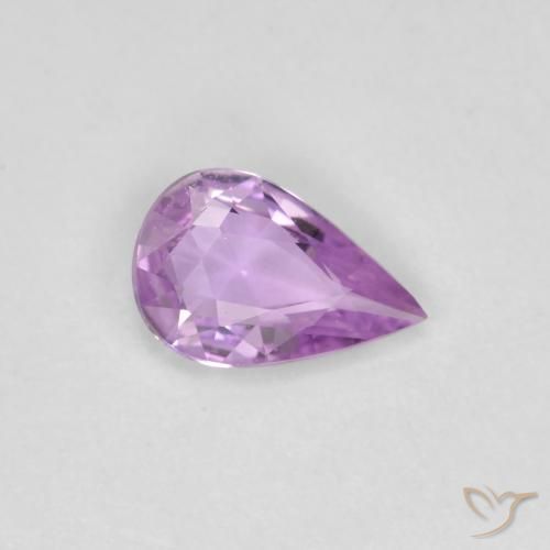 Zaffiro Lilla naturale da 0.50 ct, Forma a pera, VS