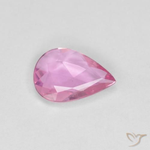 0.52ct Naturale Rosa hot Zaffiro, Forma a pera, VVS