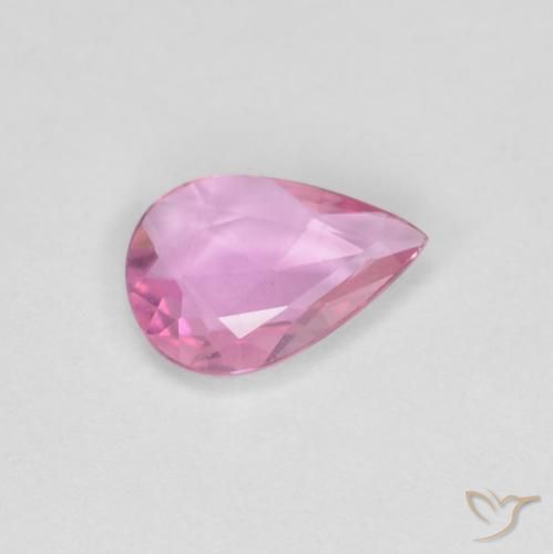 Zaffiro Rosa hot naturale da 0.52 ct, Forma a pera, VVS