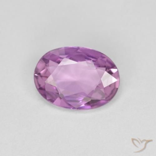 Zaffiro Viola Rosato Viola naturale da 0.70 ct, Ovale, VVS