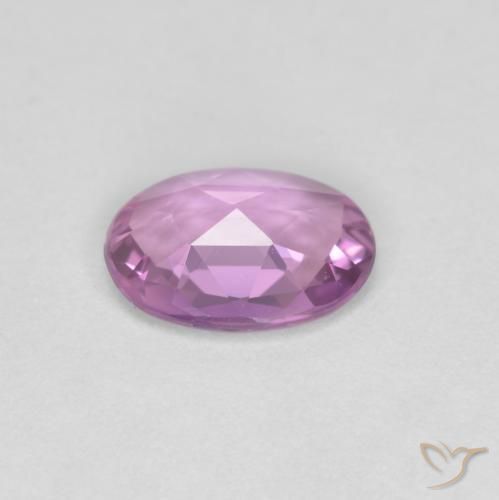 Zaffiro Viola Rosato Viola naturale da 0.70 ct, Ovale, VVS