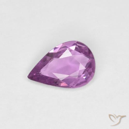 0.55ct Naturale Viola Rosato Viola Zaffiro, Forma a pera, VVS