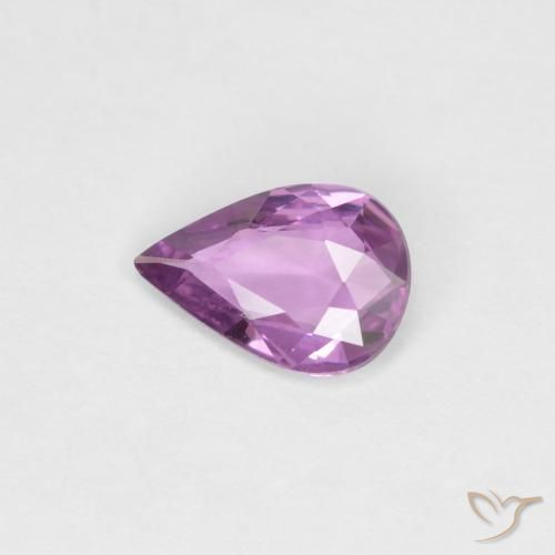 Zaffiro Viola Rosato Viola naturale da 0.55 ct, Forma a pera, VVS