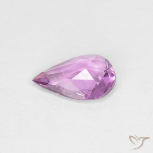 Zaffiro Viola Rosato Viola naturale da 0.55 ct, Forma a pera, VVS
