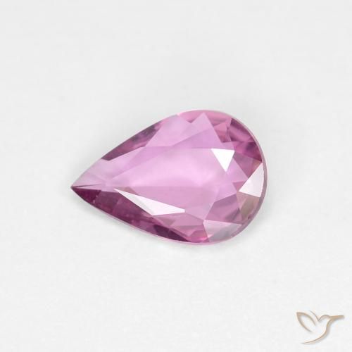 0.51ct Naturale Rosa porpora reale Zaffiro, Forma a pera, VVS-VS