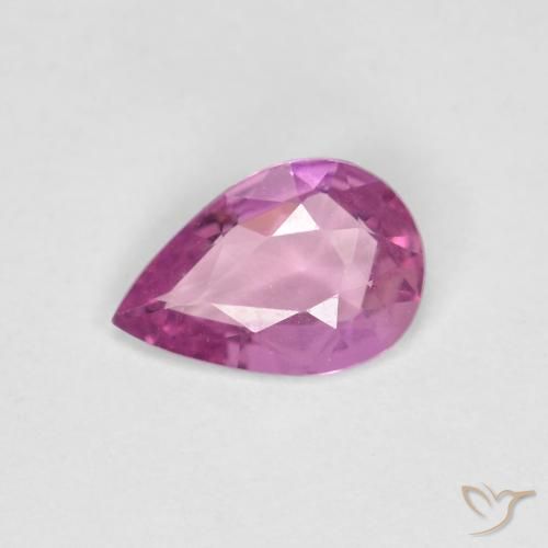 0.43ct Naturale Viola intenso Zaffiro, Forma a pera, VVS-VS