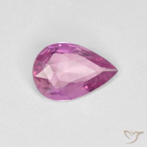 Zaffiro Viola intenso naturale da 0.43 ct, Forma a pera, VVS-VS