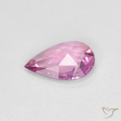 Zaffiro Viola intenso naturale da 0.43 ct, Forma a pera, VVS-VS