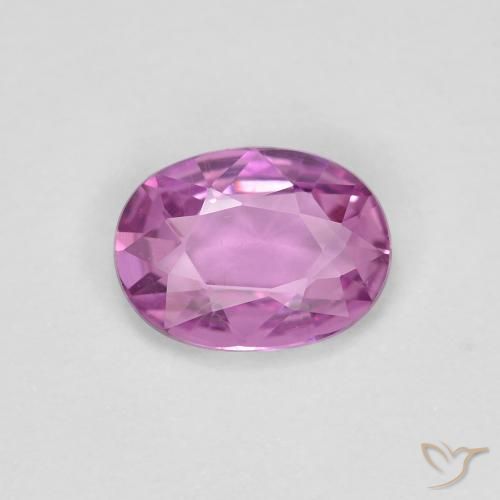 0.71ct Naturale Viola Rosato Intenso Zaffiro, Ovale, VVS-VS