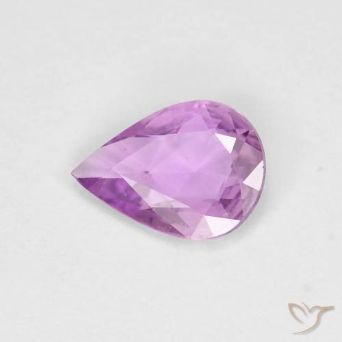 0.53ct Naturale Viola rosato intenso Zaffiro, Forma a pera, VVS-VS