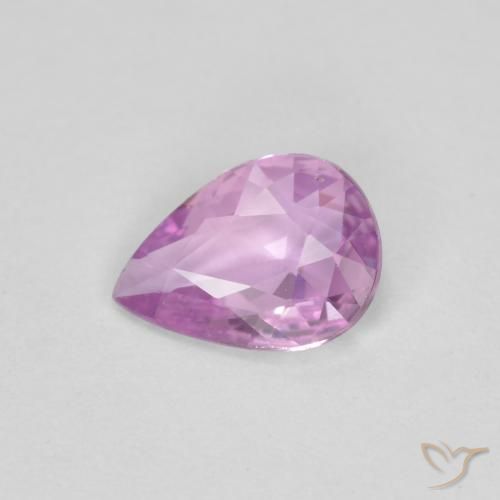 0.56ct Naturale Viola medio Zaffiro, Forma a pera, VS