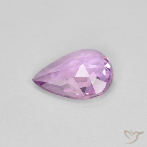 Zaffiro Viola medio naturale da 0.56 ct, Forma a pera, VS