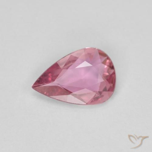 0.48ct Naturale Rosa hot Zaffiro, Forma a pera, VS