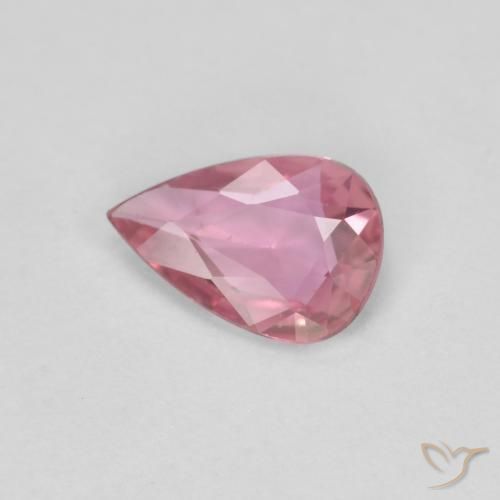 Zaffiro Rosa hot naturale da 0.48 ct, Forma a pera, VS