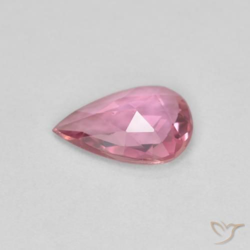 Zaffiro Rosa hot naturale da 0.48 ct, Forma a pera, VS
