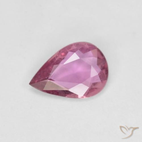 0.53ct Naturale Rosa medio Zaffiro, Forma a pera, VS