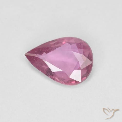 Zaffiro Rosa medio naturale da 0.53 ct, Forma a pera, VS